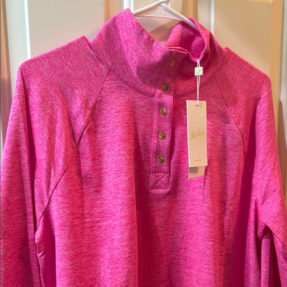 Lilly Pulitzer Fuchsia Henley Top